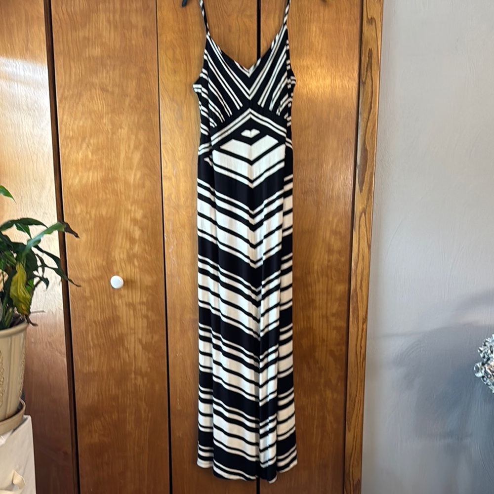 INC International Concepts Black and White Sleeveless Sundress, Size XL